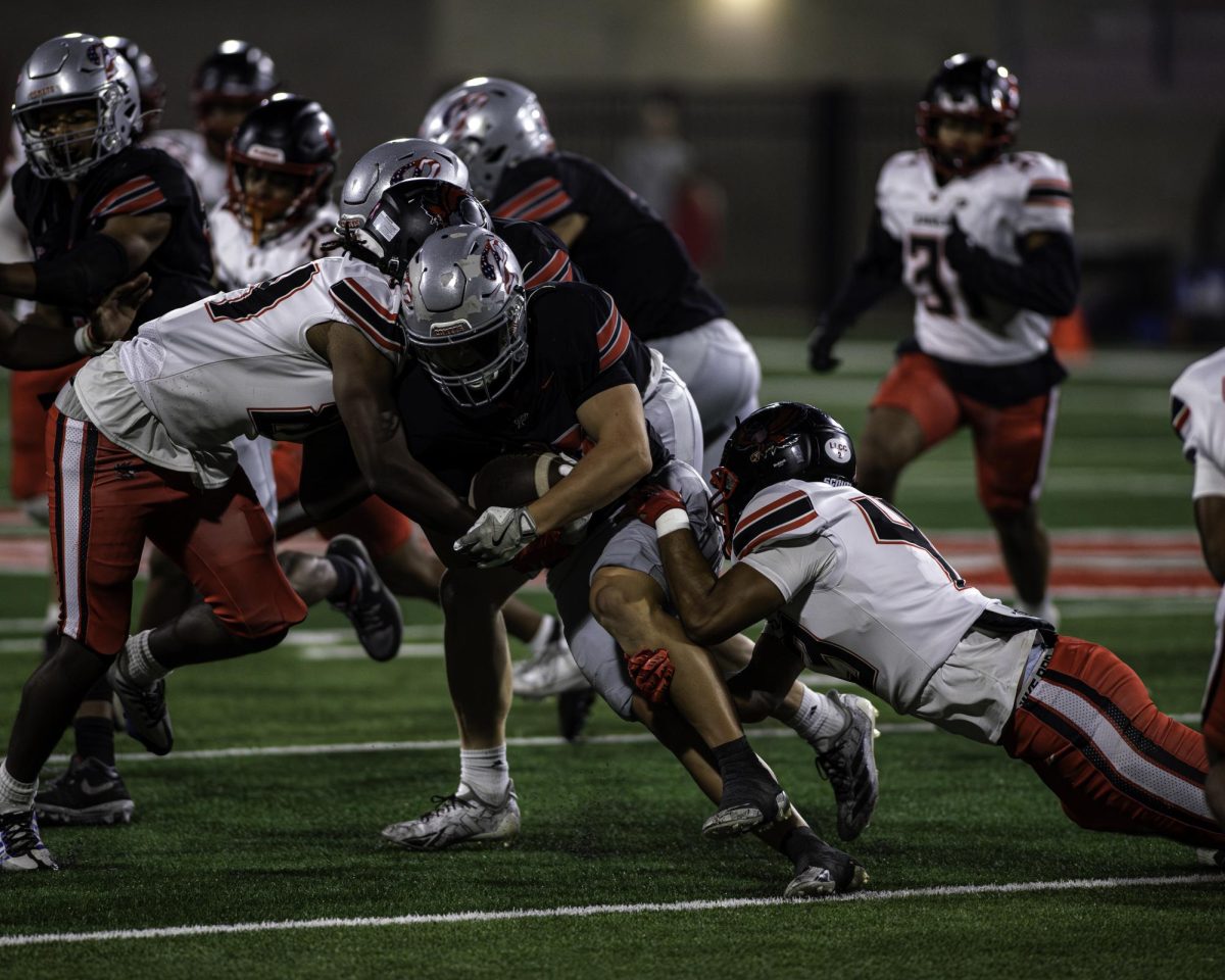 After months of tough losses, the Palomar Comets close the season with their first home-game win against the Mt San Jacinto Eagles on Nov. 8.