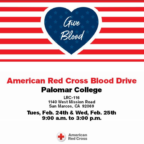 Palomar Health Services blood drive flyer