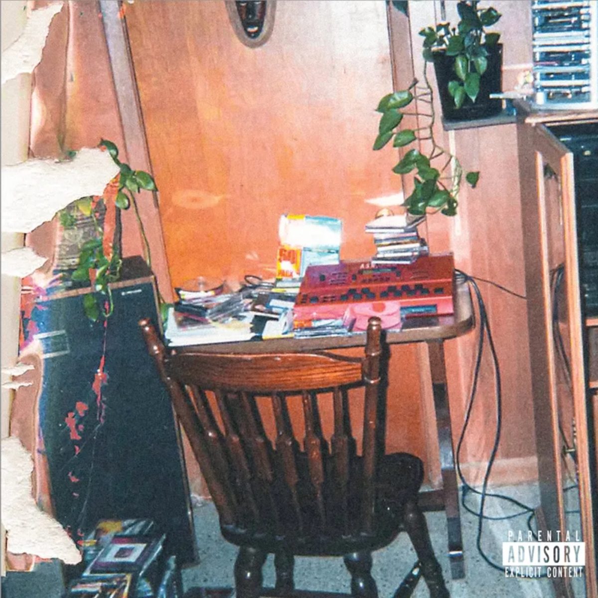 A picture of J. Cole's first home studio as a child is the cover of his latest album, "The Fall-Off."