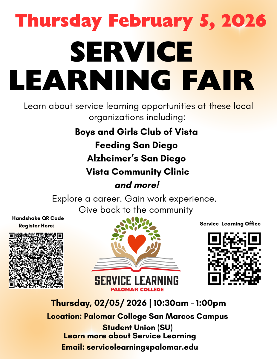 Service Learning Fair promotional flyer.