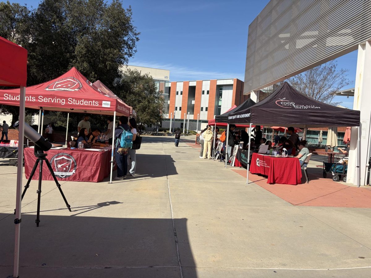 Clubs tabling outside the Student Union on Feb. 3, at Palomar College.