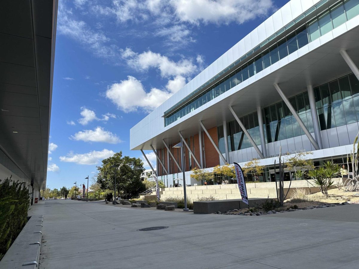 Exterior of Palomar College library. Photo credit: Lisa Burke