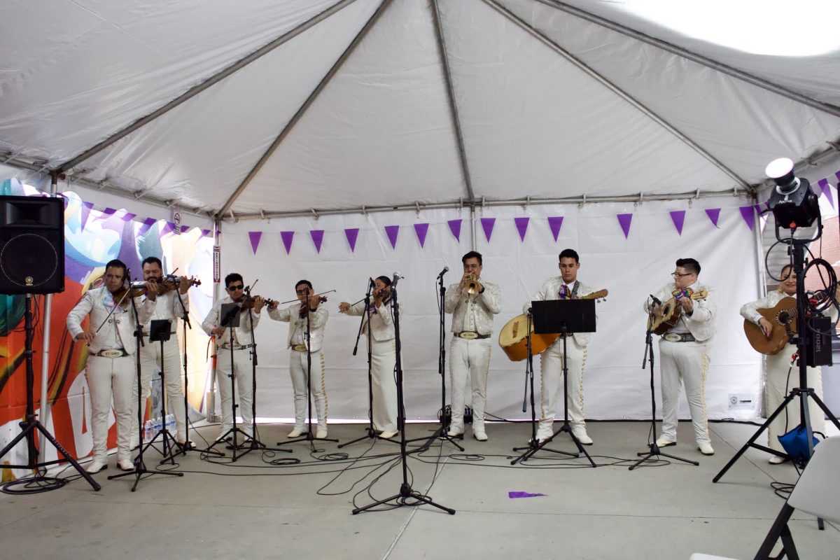 Mariachi Arco-Iris de Los Angeles returned to perform at the Pride Center's grand opening on April 2, 2026, at Palomar College. They have previously performed at the Pride Centers Queerceñera in 2025. Photo credit: Griselda Garcia