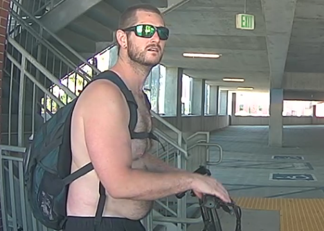 A picture of the suspicious male was shared by PCPD. Last seen at the Palomar College, San Marcos campus. The male is described as being between 5 feet 8 inches and 6 feet tall, around 25 to 35 years old, and weighing about 200 pounds.