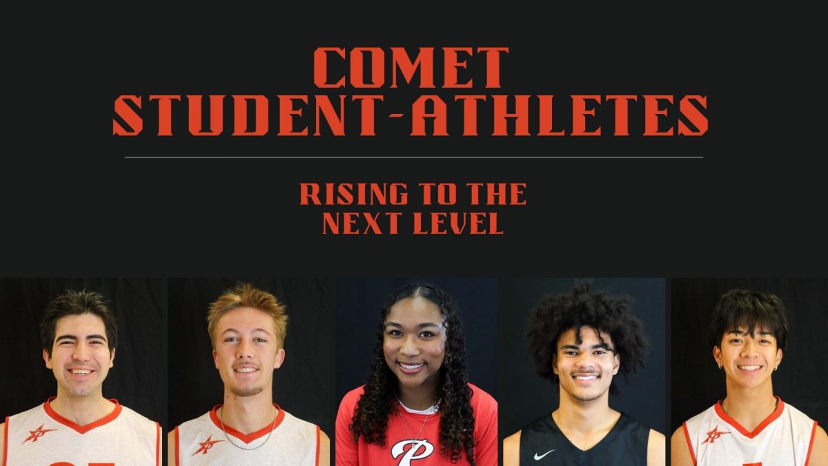 Five Palomar athlete profile photos placed side by side.
